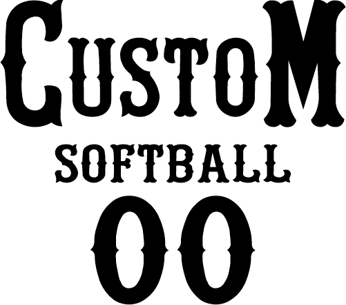 (041-06-1J) Team Name Softball Player Number Custom Iron-On Transfer