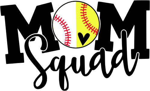 (041-07-K) Split Baseball Softball Mom Squad Add Team Name