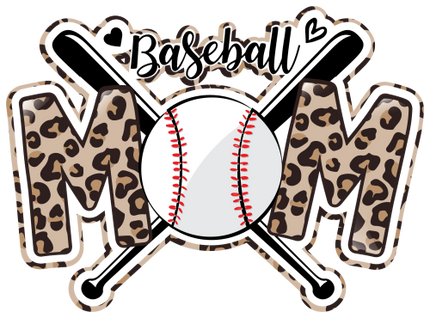 (041-07-H) Baseball Mom Leopard Print