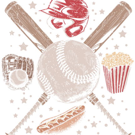 (041-08-1I) Retro Baseball Graphic