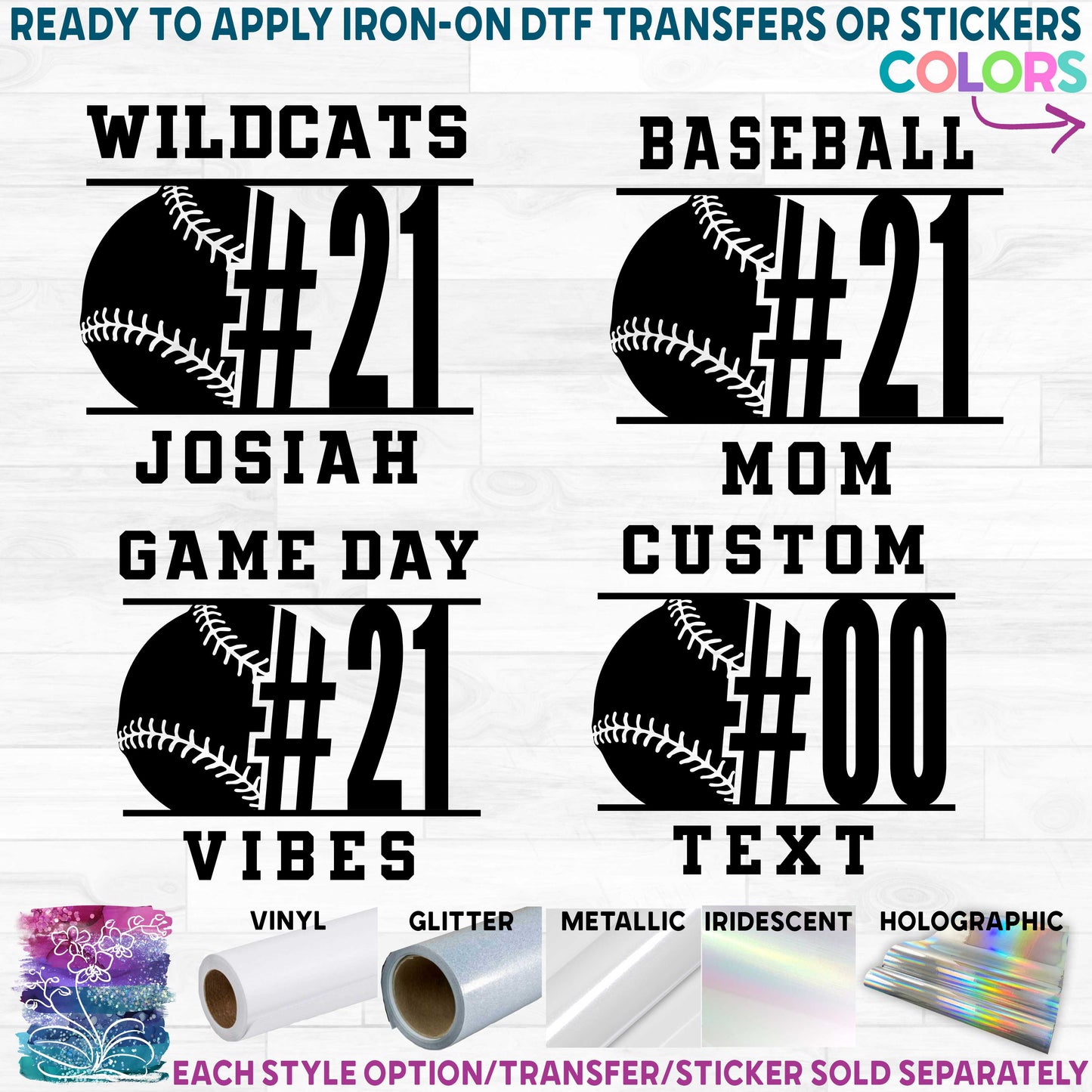 (s041-8L) Team Name Baseball Softball Mom Family Custom Text