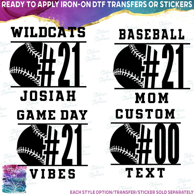 (041-06-1L) Team Name Baseball Softball Mom Family Custom Text