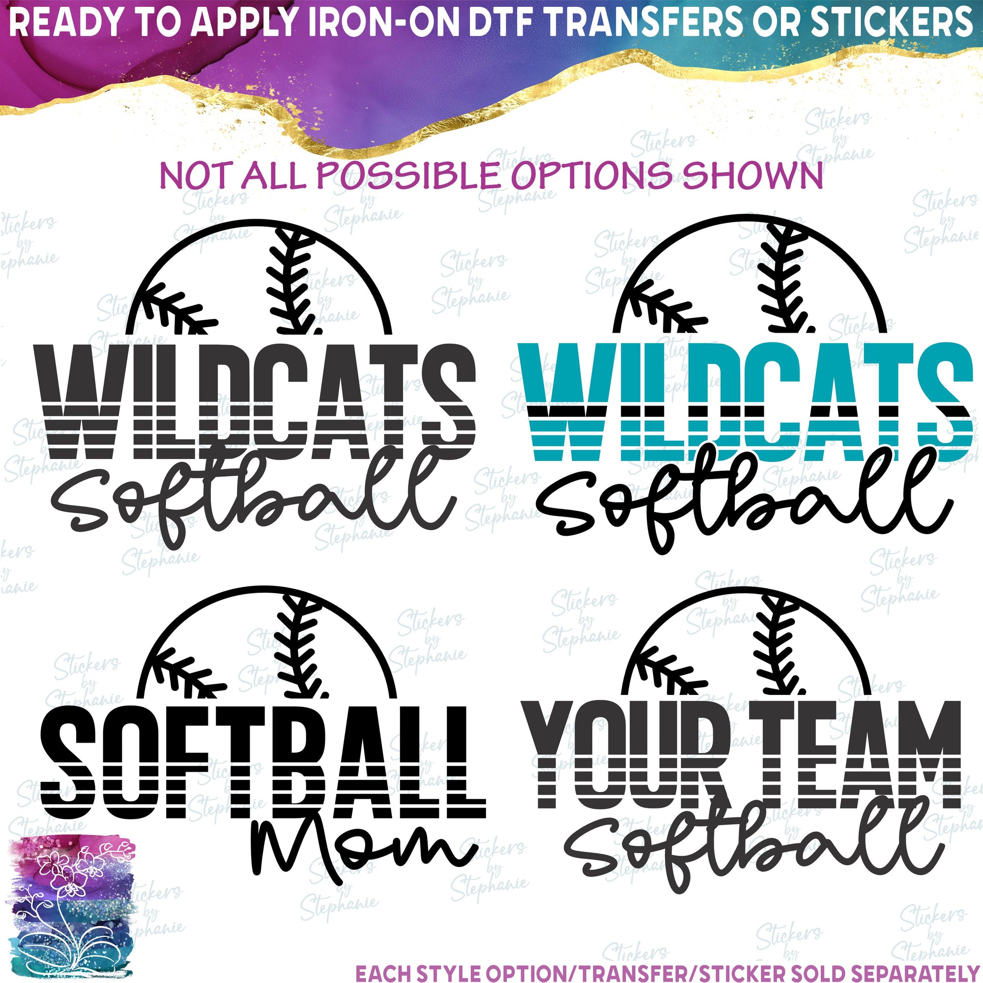(s041-8N) Softball Team Mom Family Custom Text