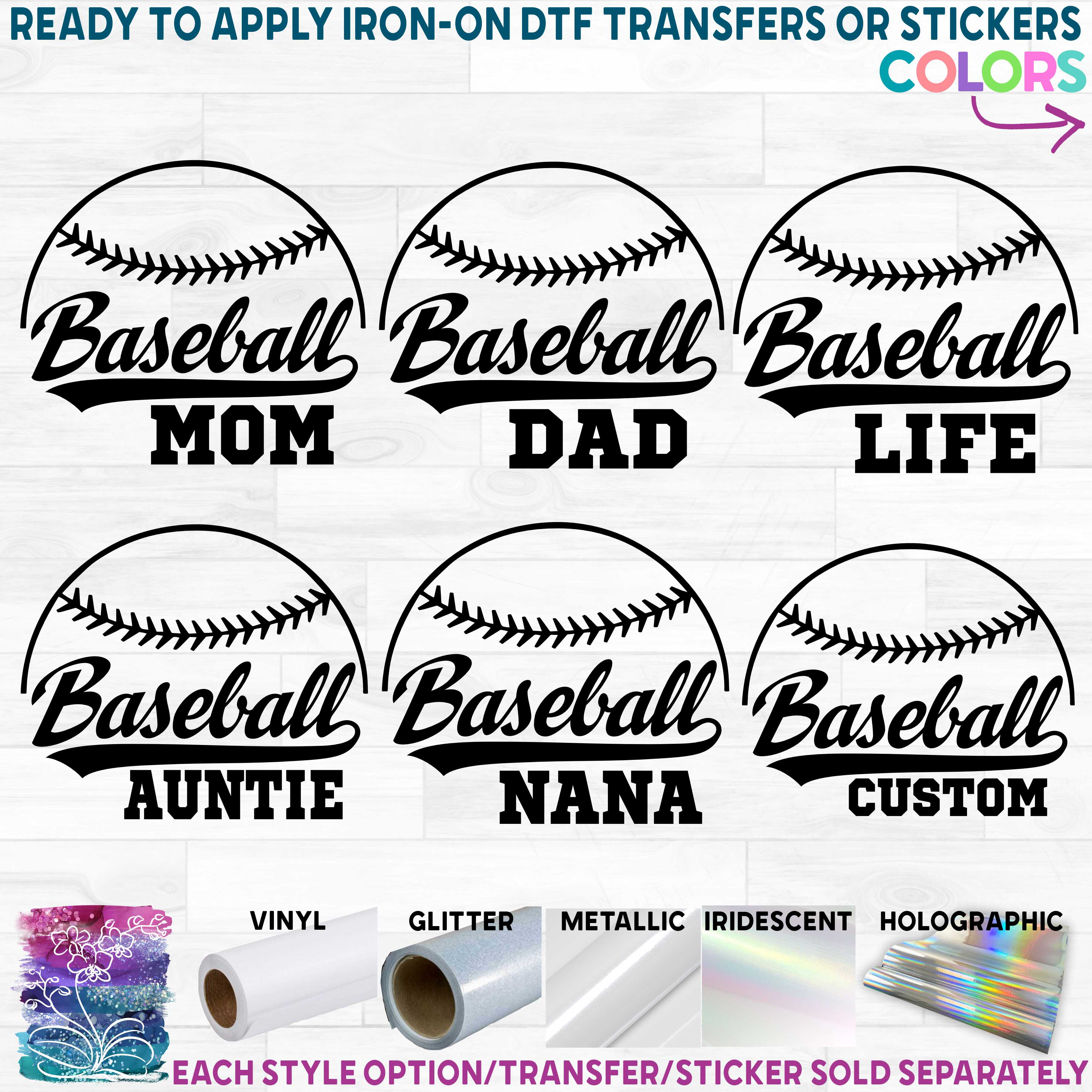 (041-06-1A) Baseball Family Custom Text