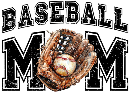 (041-07-J) Distressed Baseball Mom Ball Glove