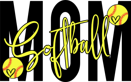 (s041-6E) Softball Squad Life Family Custom Text