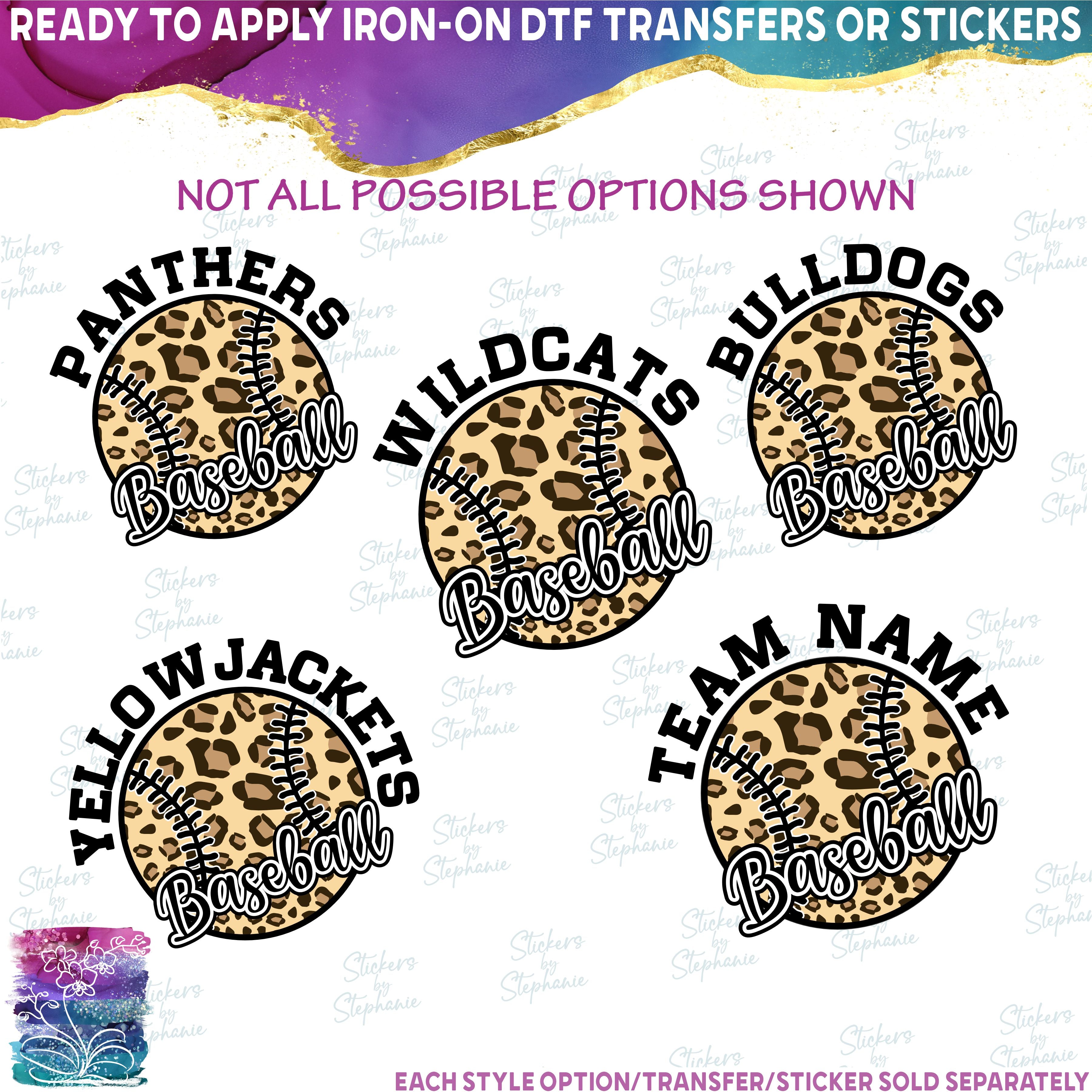 (s041-10E) Leopard Baseball Team Name, Game Day Vibes, Custom Text