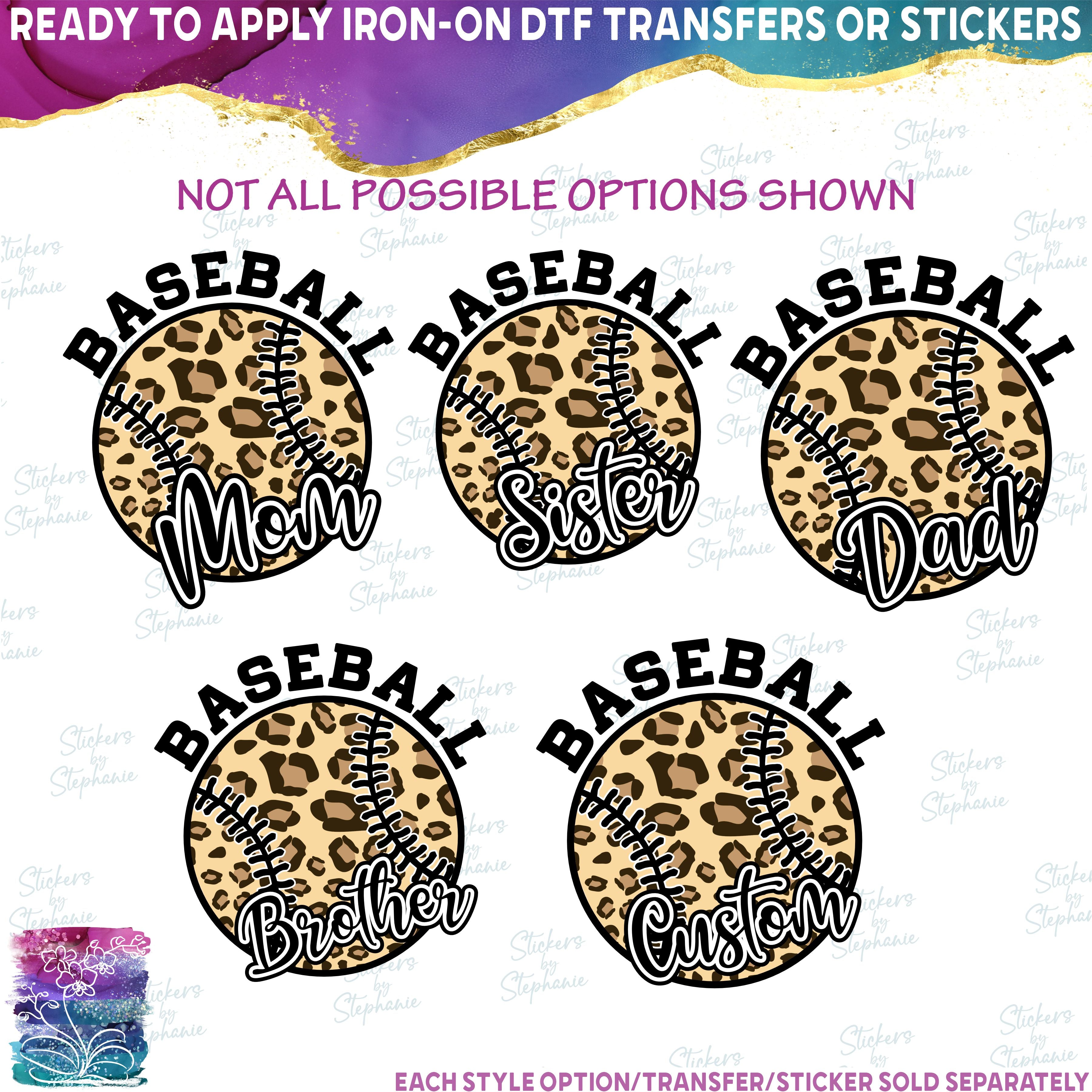 (s041-10B) Leopard Baseball Family Mom, Game Day Vibes, Custom Text