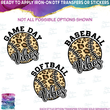 (041-06-1Q) Leopard Baseball Family Mom, Game Day Vibes, Custom Text