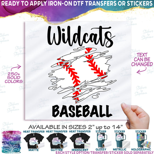 (s041-8M) Baseball Team Name Mom Dad Family Custom Text