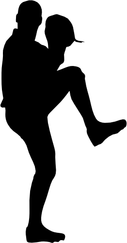 (s041-5-F) Baseball Player Silhouette