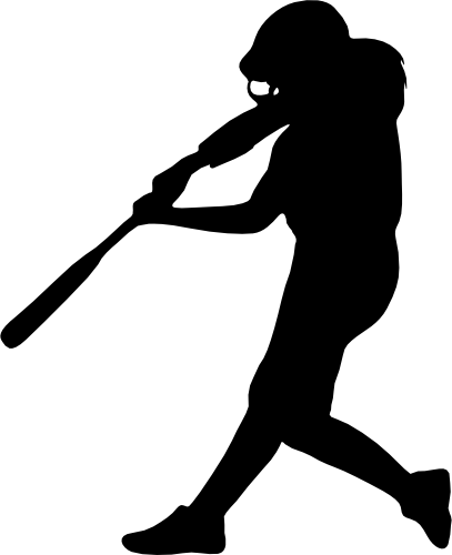 (041-05-K) Ladies Softball Player Silhouette