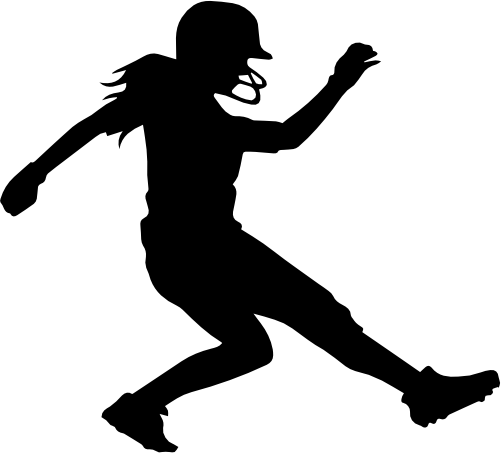 (041-05-L) Ladies Softball Player Silhouette