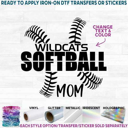 (s041-8F) Softball Team Name Mom Family Custom Text