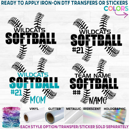 (041-06-1N) Softball Team Name Mom Family Custom Text