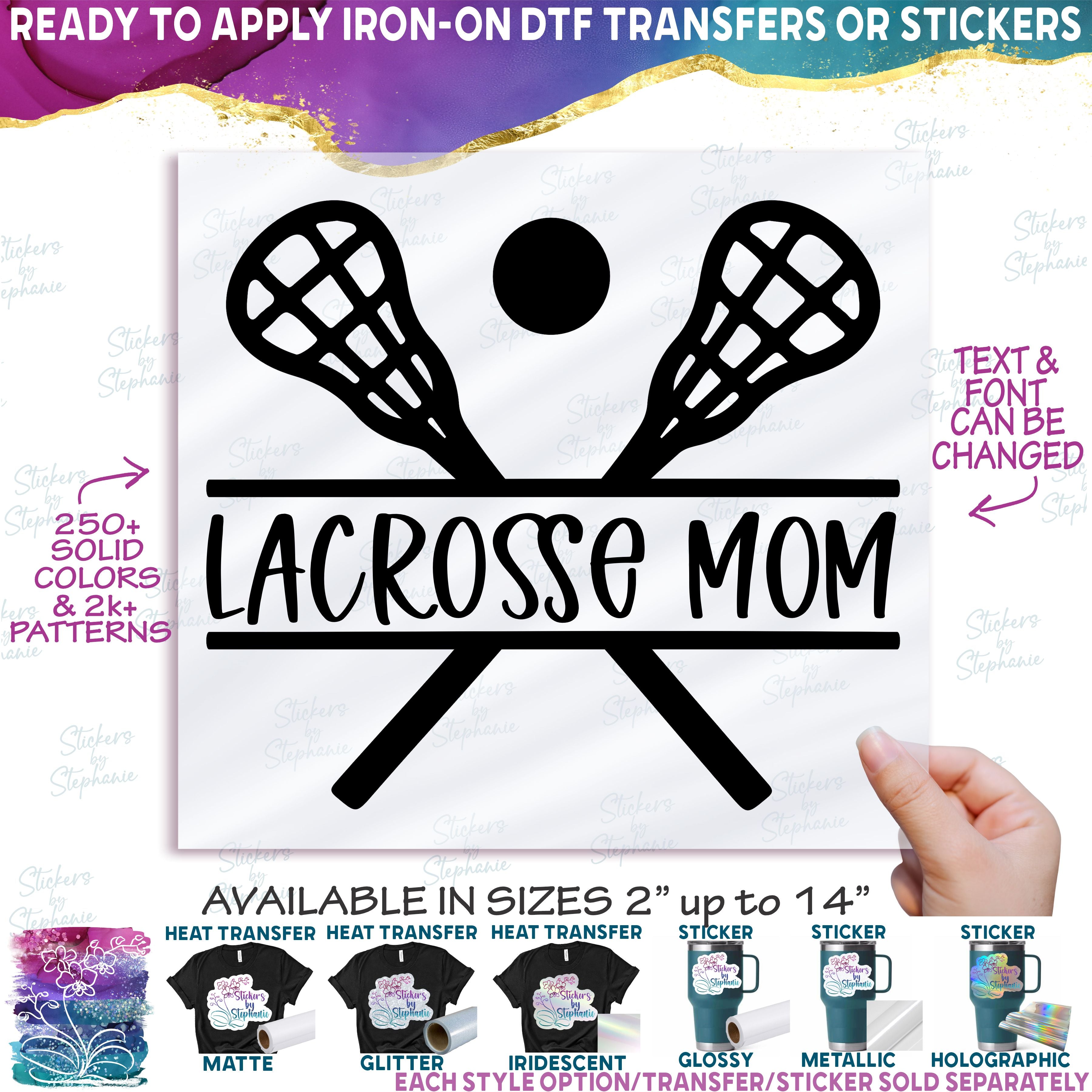 (s411-2A) Lacrosse Sticks Split Team Name Custom Text