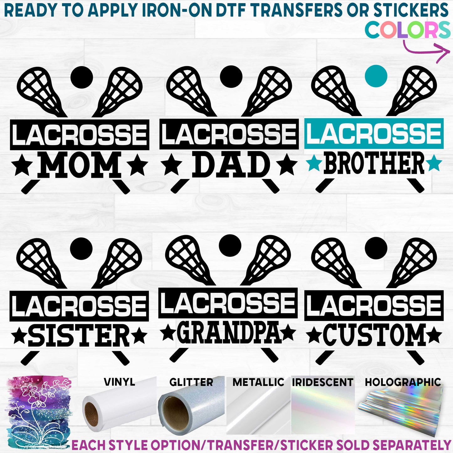 (s411-B5A) Lacrosse Mom Family Custom Text