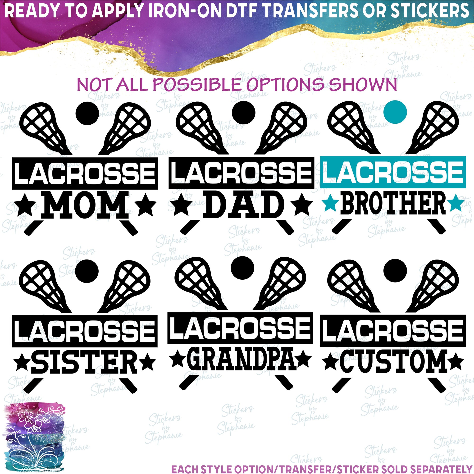 (s411-B5A) Lacrosse Mom Family Custom Text
