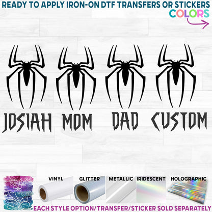 (s412-S26) Spider Mom Family Custom Text