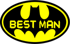 (s412-S27) Batman Wedding Party Custom Text