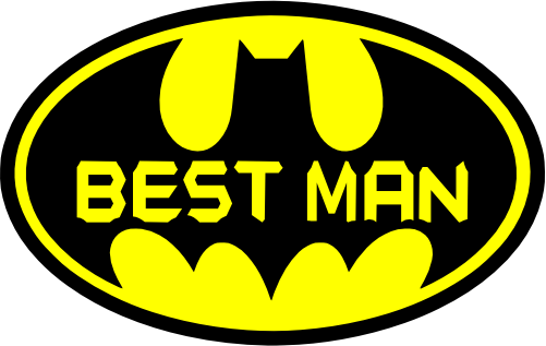 (s412-S27) Batman Wedding Party Custom Text