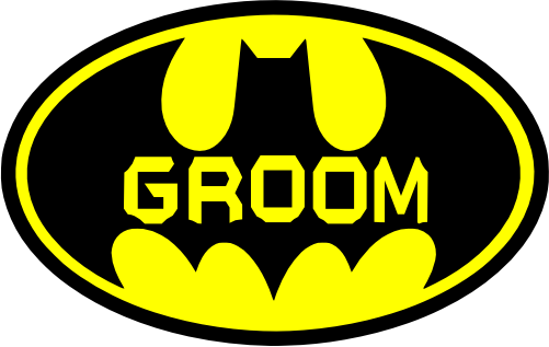 (s412-S27) Batman Wedding Party Custom Text