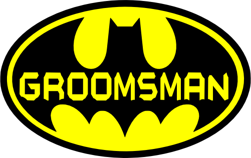 (s412-S27) Batman Wedding Party Custom Text