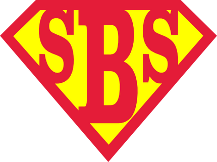 (412-05-E2) 2 Color Superman Monogram