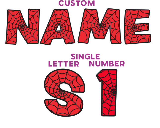 (412-05-F) Spiderman Spider Web Letters