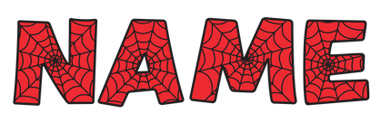 (412-05-F) Spiderman Spider Web Letters