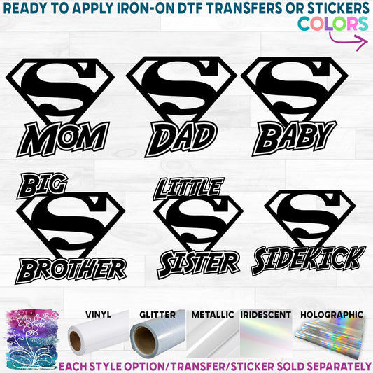 (s412-S03) Superhero Mom Family Custom Text