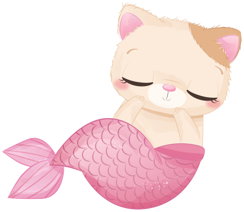 (s413-1-1Q) Mermaid Mer Cat Kitty