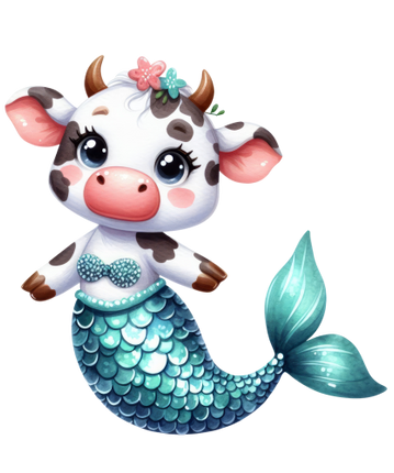 (s413-3-A) Mermaid Mer Cow