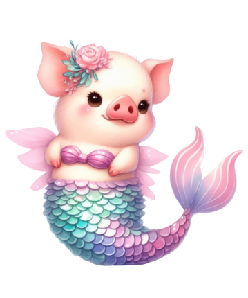(s413-3-1C) Mermaid Mer Pig