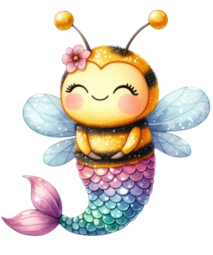 (s413-3-G) Mermaid Mer Bee