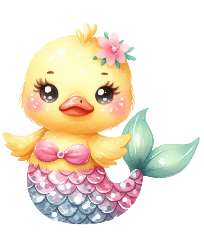 (s413-3-I) Mermaid Mer Duck