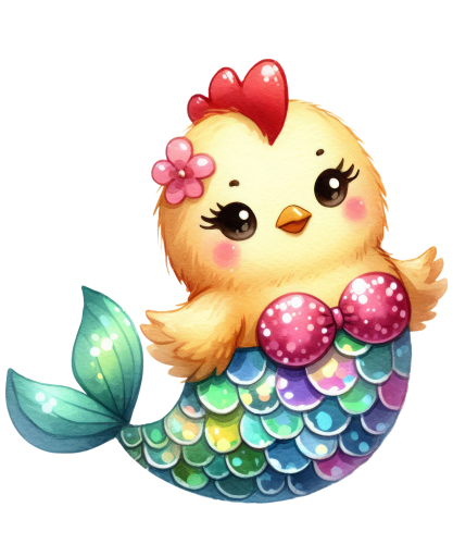 (s413-3-J) Mermaid Mer Chicken