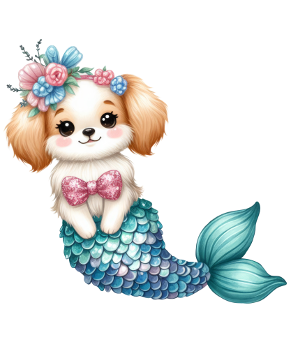 (s413-2-L) Mermaid Mer Dog