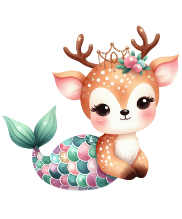 (s413-3-N) Mermaid Mer Deer