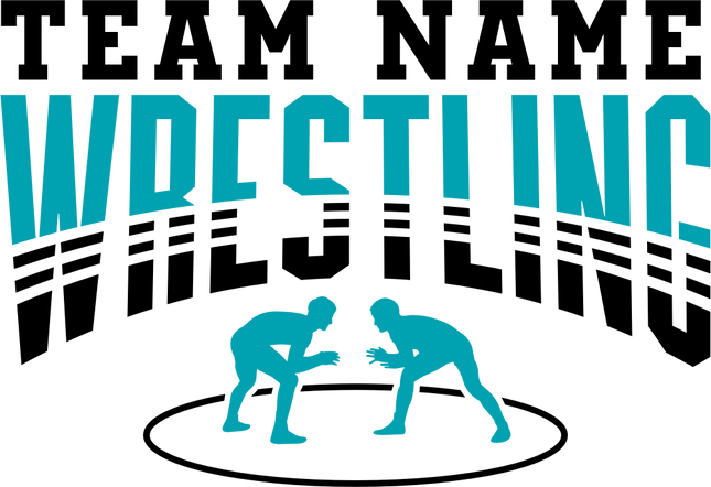 (414-03-D) Wrestling Wrestlers Team Custom Iron-On Transfer