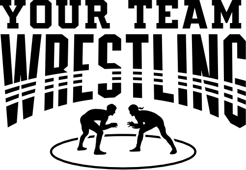 (414-03-1F) Coed Wrestling Wrestlers Team Custom Iron-On Transfer