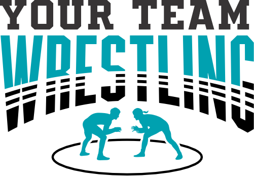 (414-03-1F) Coed Wrestling Wrestlers Team Custom Iron-On Transfer