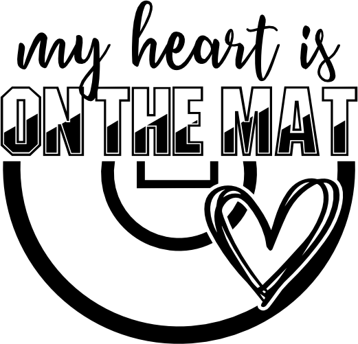 (414-04-A) Wrestling My Heart is On the Mat Iron-On Transfer