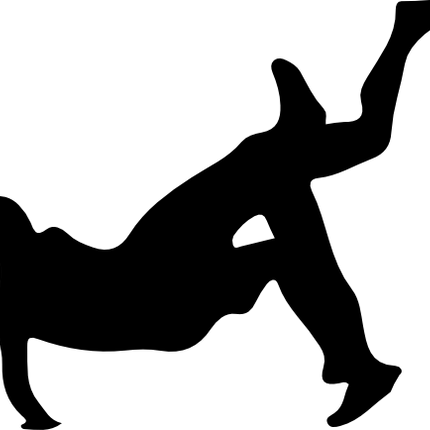 (s414-01-A) Wrestler Silhouette