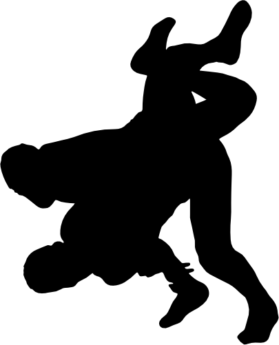 (414-01-B) Wrestler Silhouette
