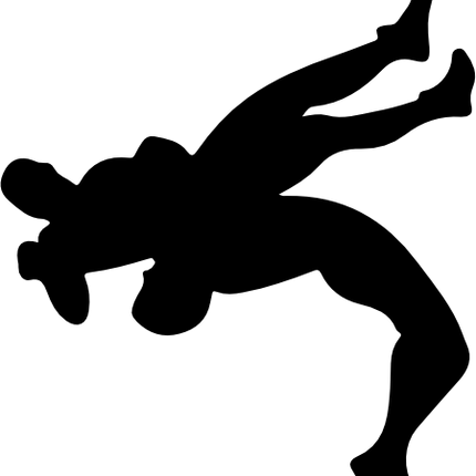 (414-01-D) Wrestler Silhouette
