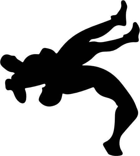 (414-01-D) Wrestler Silhouette