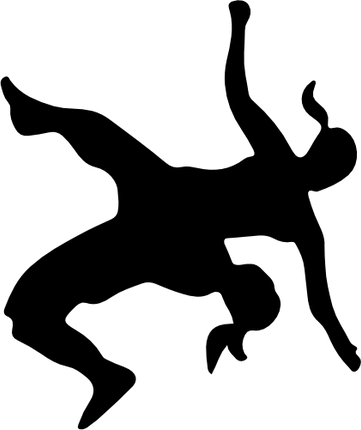 (414-01-E) Wrestler Silhouette