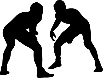 (414-01-F) Wrestler Silhouette