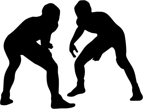 (414-01-F) Wrestler Silhouette
